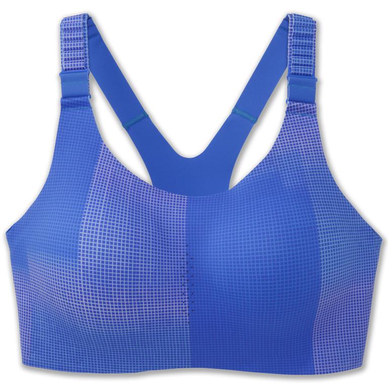 Brooks Dare Racerback 2.0 Sports Womens Running Bra - Bluetiful Altitude Print - Indonesia (QHKL-286